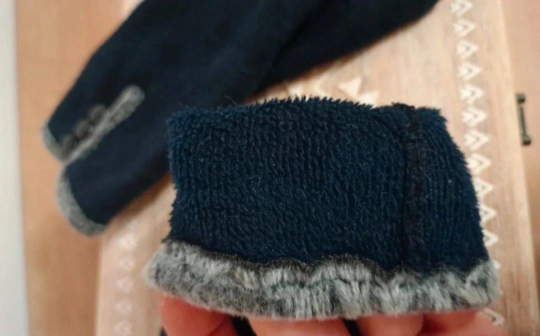 Guantes 100%algodón azul marino, muy calentitos – taille S 5