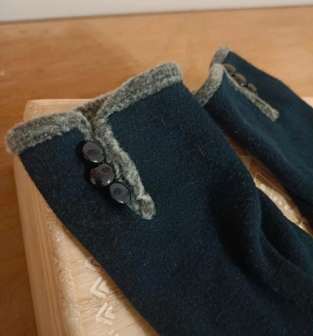 Guantes 100%algodón azul marino, muy calentitos – taille S 4