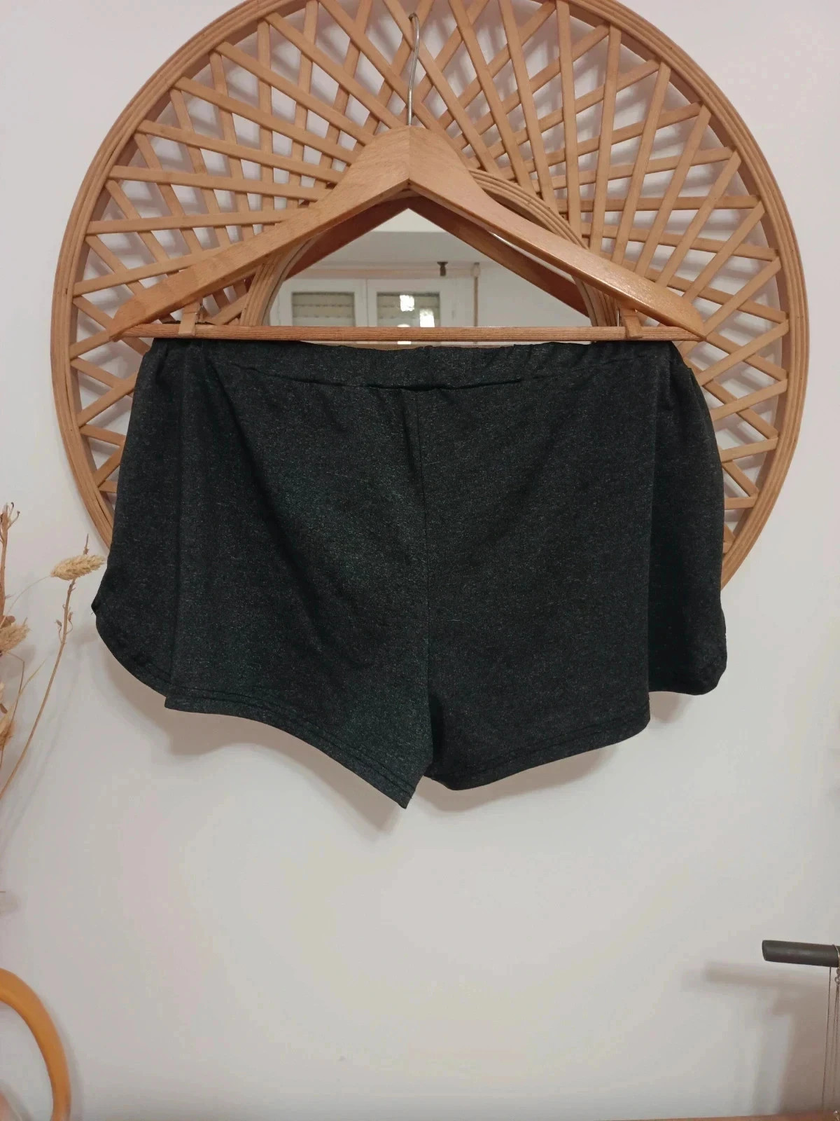 Mallas elásticas de deporte cortas, shorts gris oscuro – Shein – taille XL / 42 / 14 4