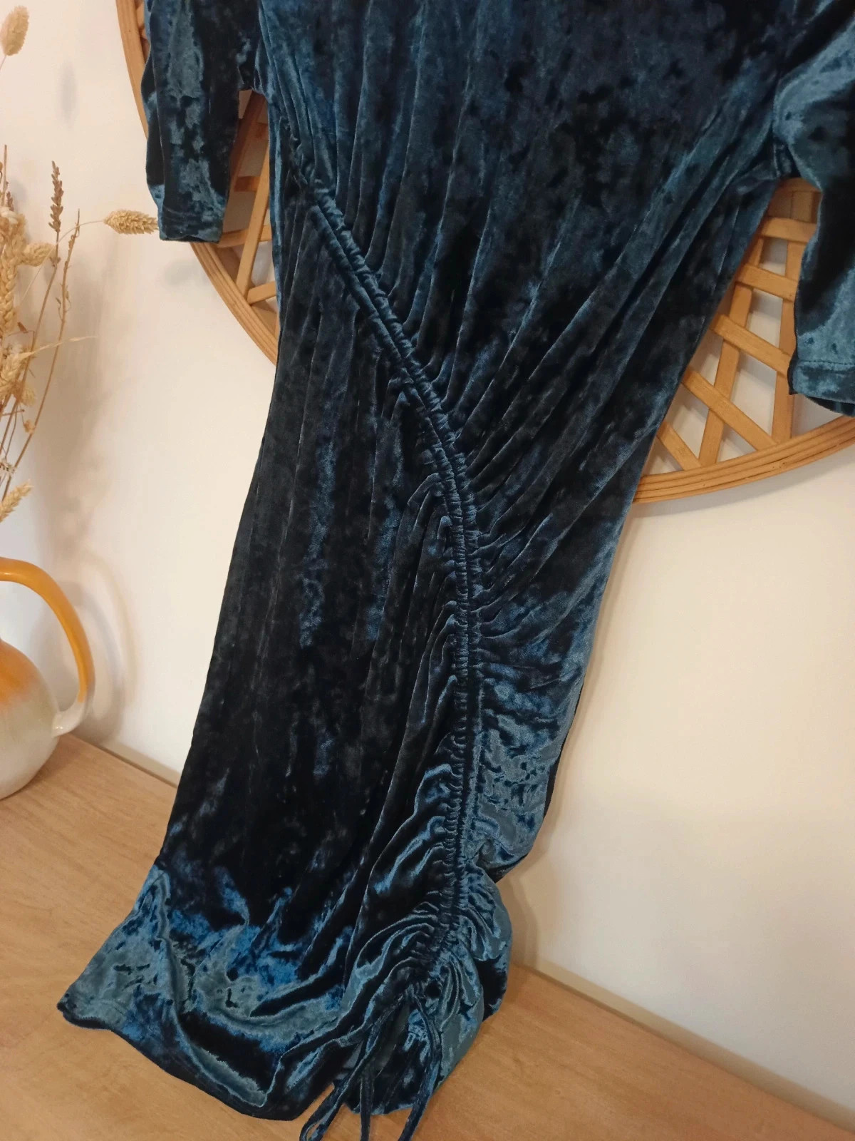 Velvet Vestido Azul Marino terciopelo– Party Night Dress Divided – H&M Divided – taille S 5