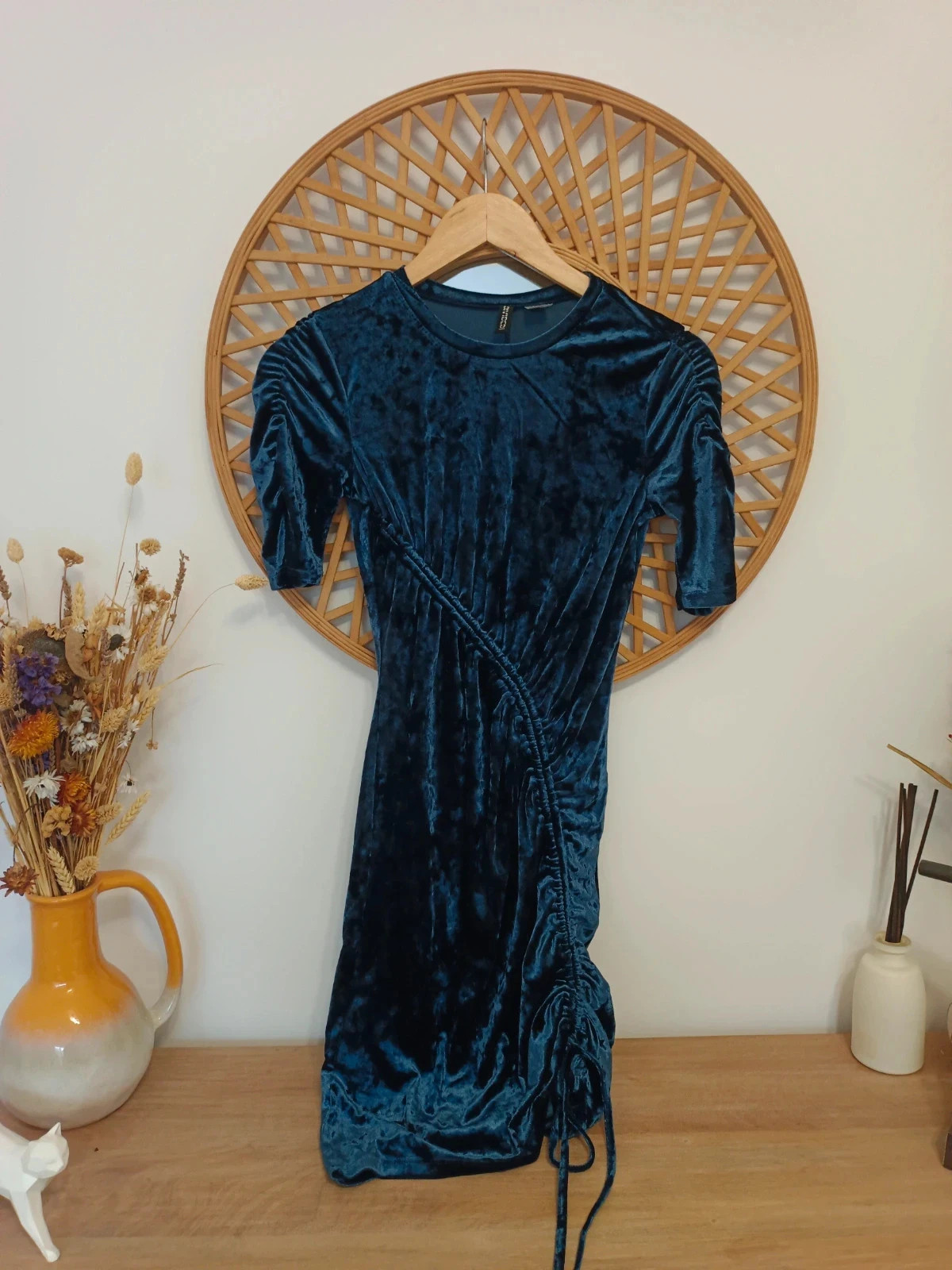 Velvet Vestido Azul Marino terciopelo– Party Night Dress Divided