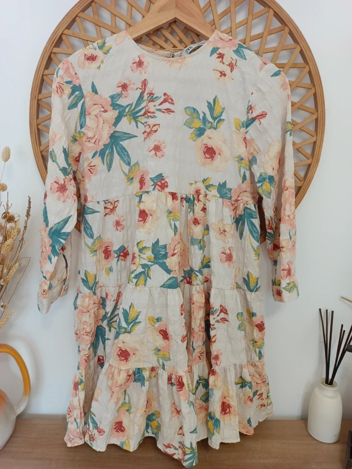 vestido zara floral boho romantic dress manga larga XS-S – Zara – taille XS / 34 / 6 3