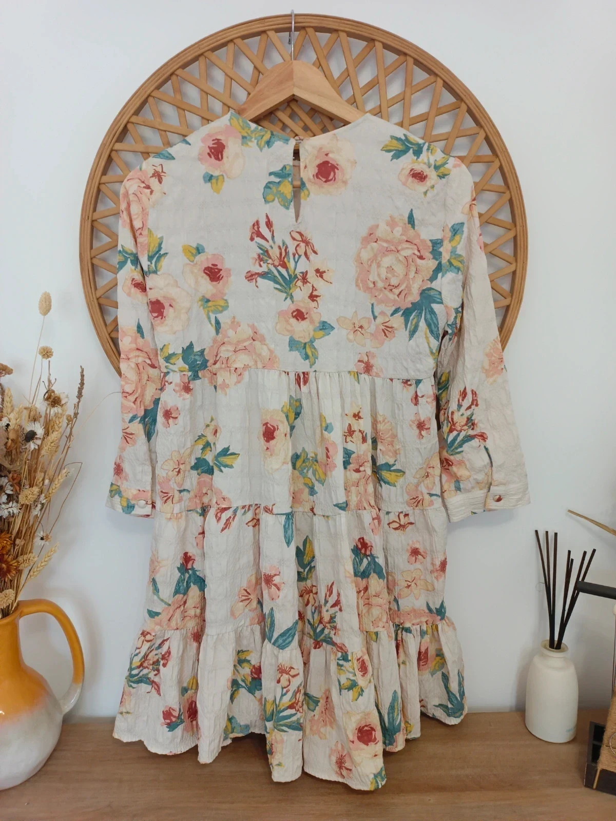 vestido zara floral boho romantic dress manga larga XS-S – Zara – taille XS / 34 / 6 5