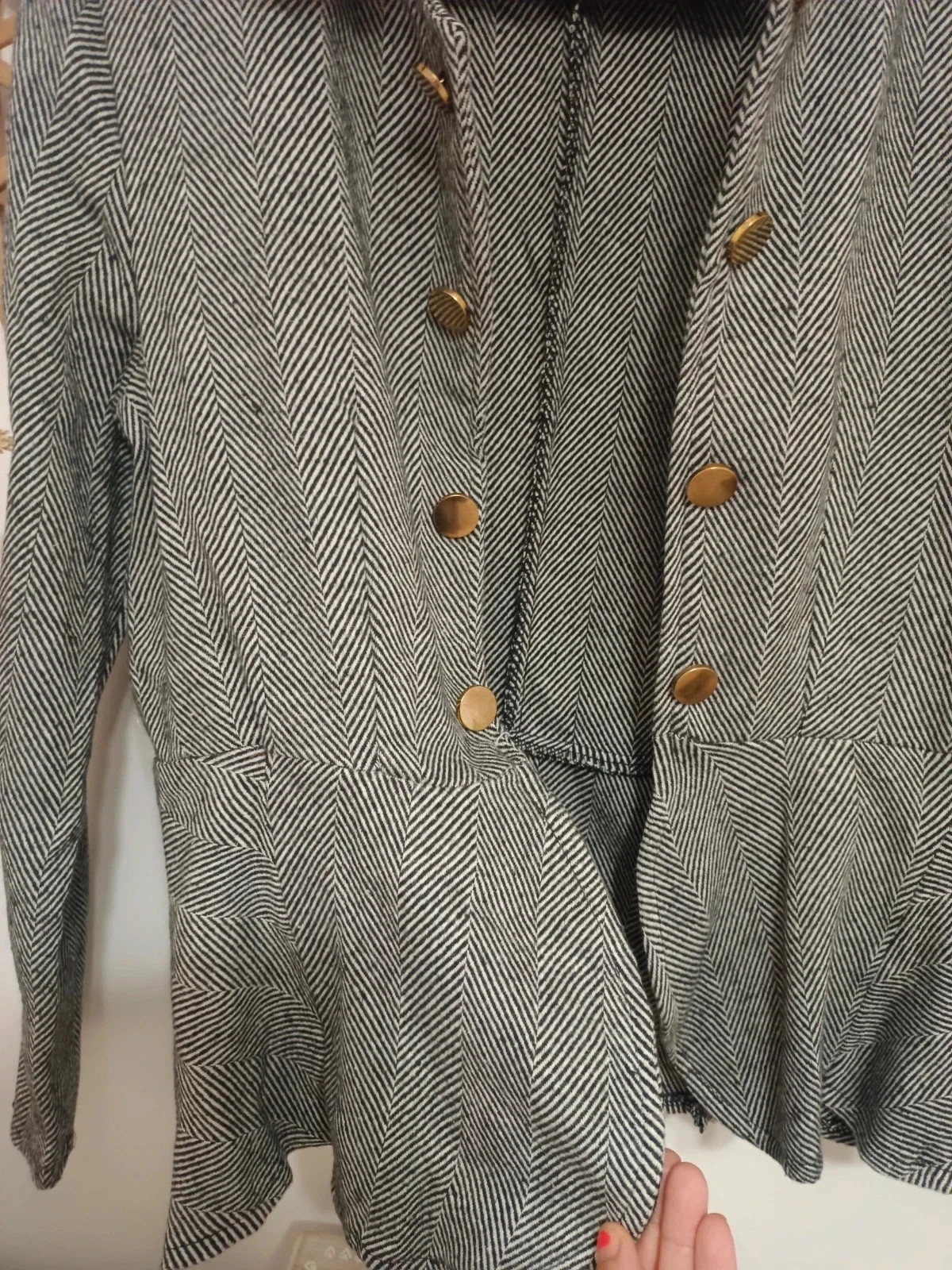 Chaqueta corta espiga con volante, talla M – Shein – taille M / 38 / 10 5