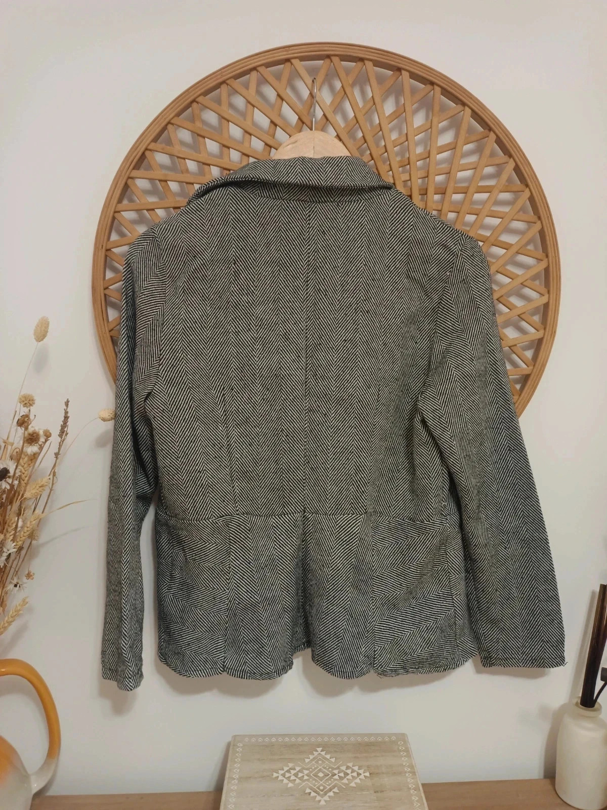 Chaqueta corta espiga con volante, talla M – Shein – taille M / 38 / 10 4
