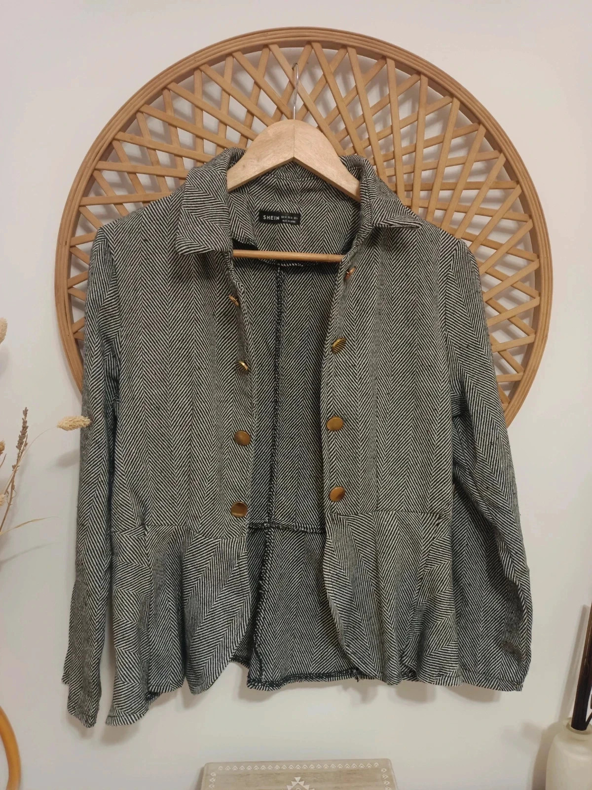 Chaqueta corta espiga con volante, talla M – Shein – taille M / 38 / 10 2