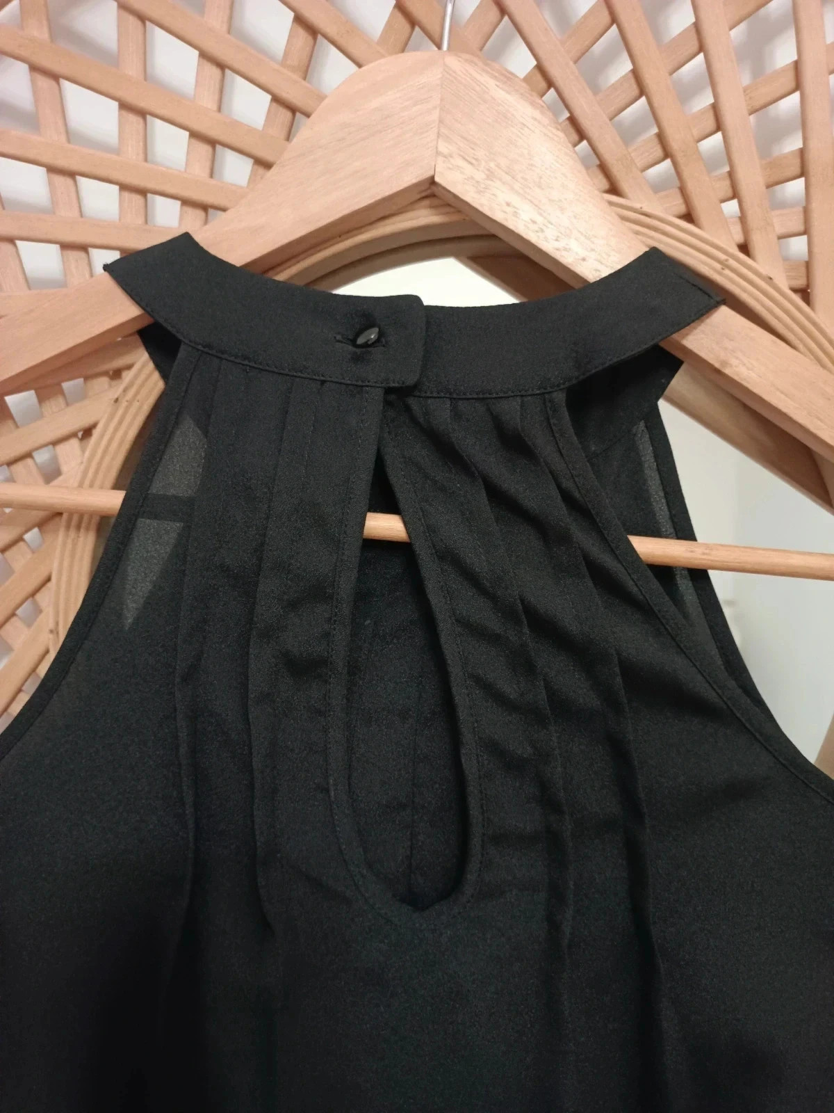 Vestido de fiesta de tirantes negro con flecos – Promod – taille S / 36 / 8 5