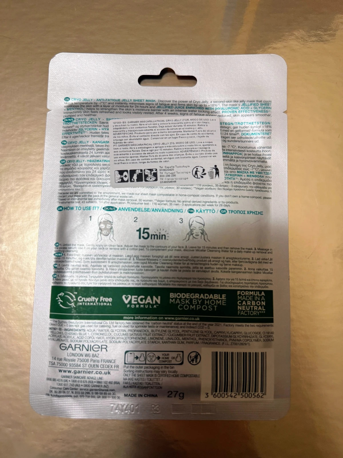 Garnier Hyaluronic Cryo Jelly Anti-Fatigue – Garnier 2