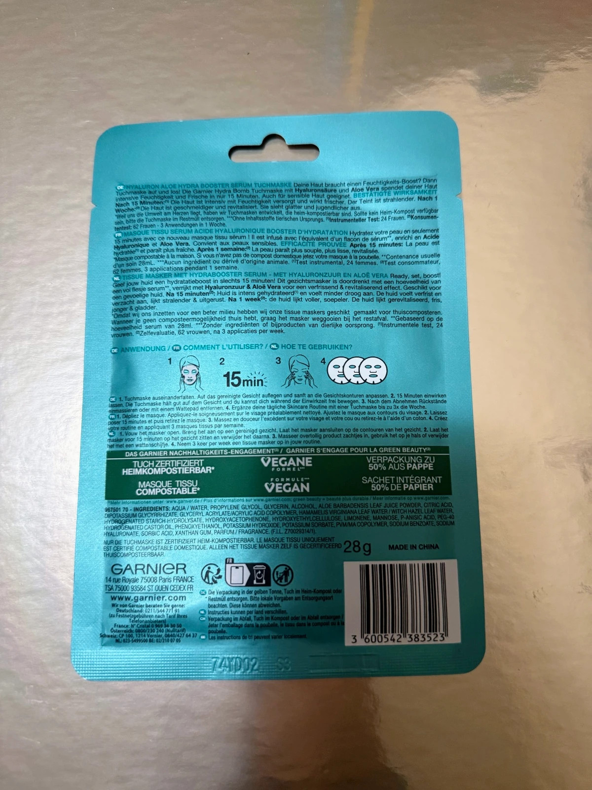 🌿Garnier SkinActive Hyaluron Aloe Hydra Booster Serum Maske | nueva mascarilla hidratante🌿 – Garnier 2
