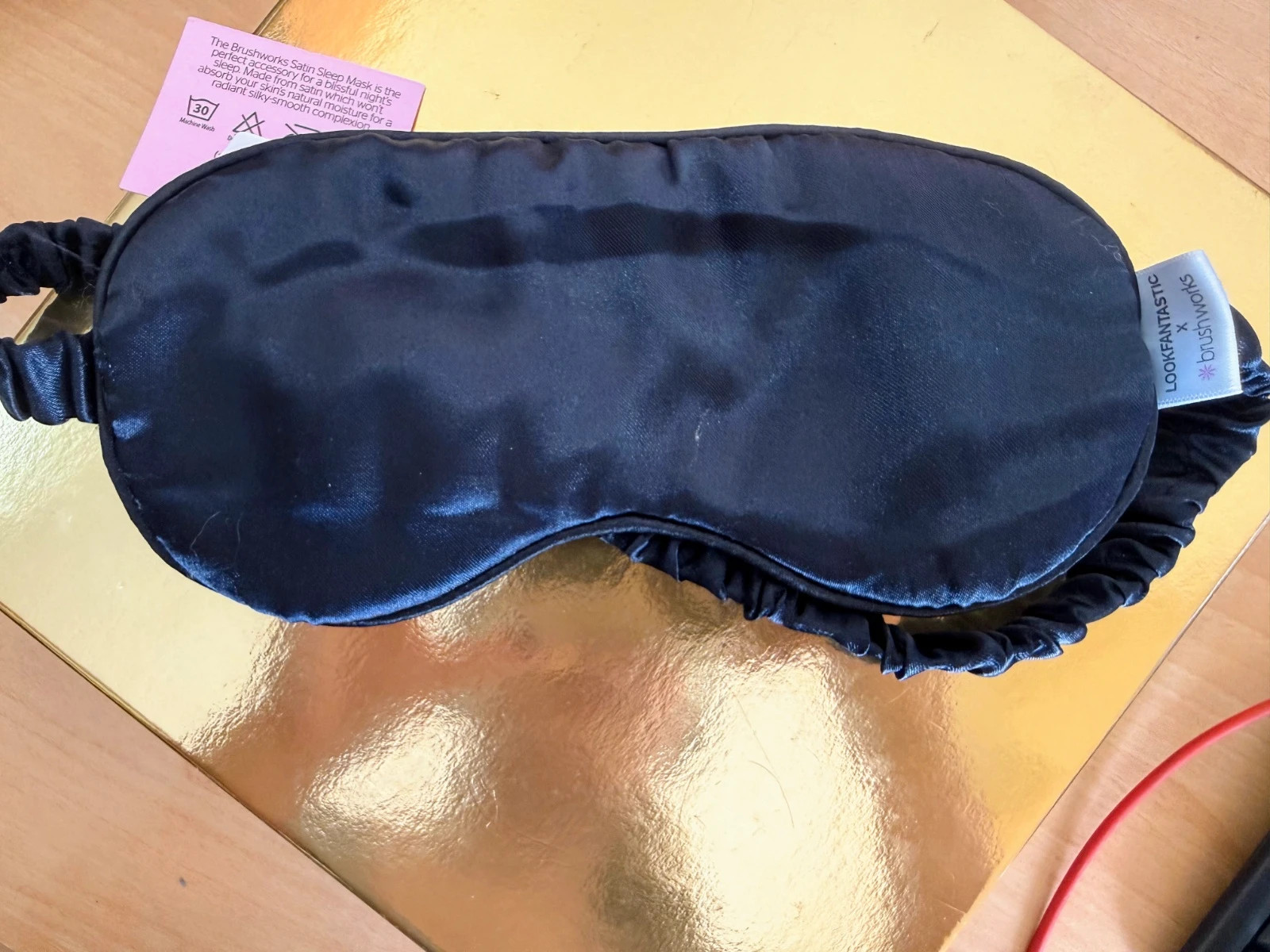 Lookfantastic x Brush Works Satin Sleep Mask Azul – Nueva con etiqueta
