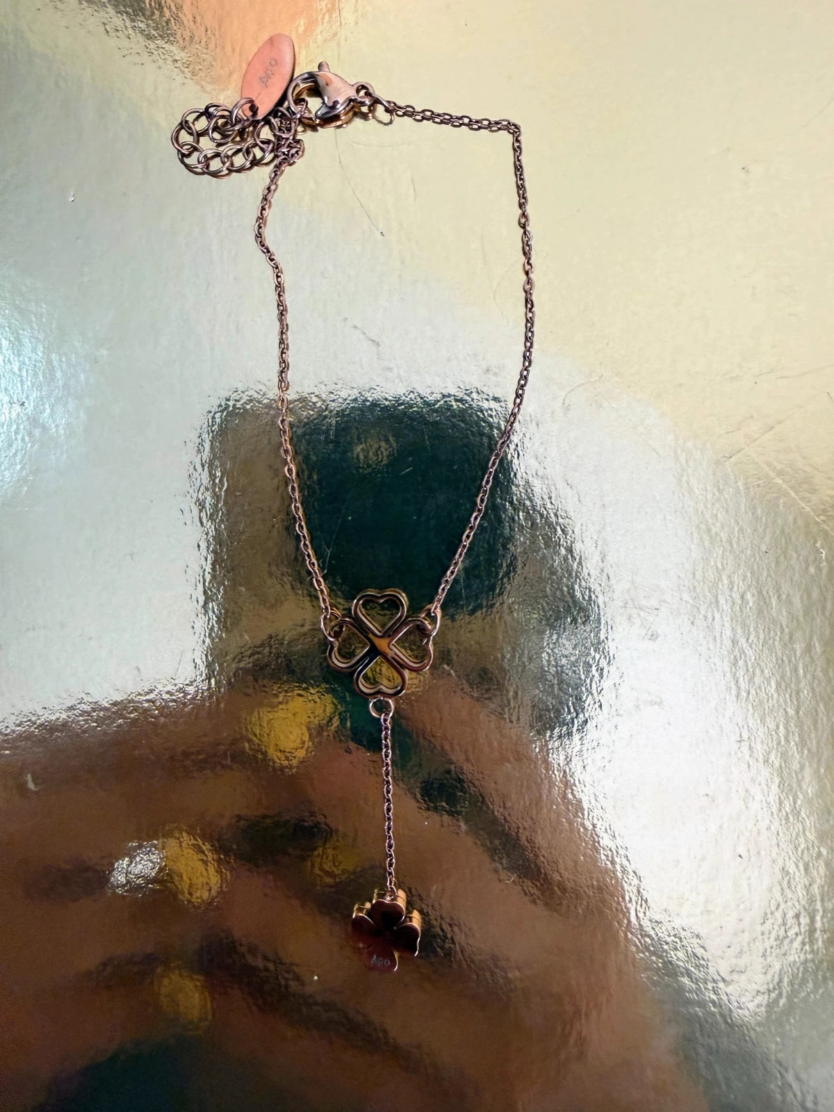 💛Pulsera Acero Rosa Dorado Trébol – Nueva💛 – Local