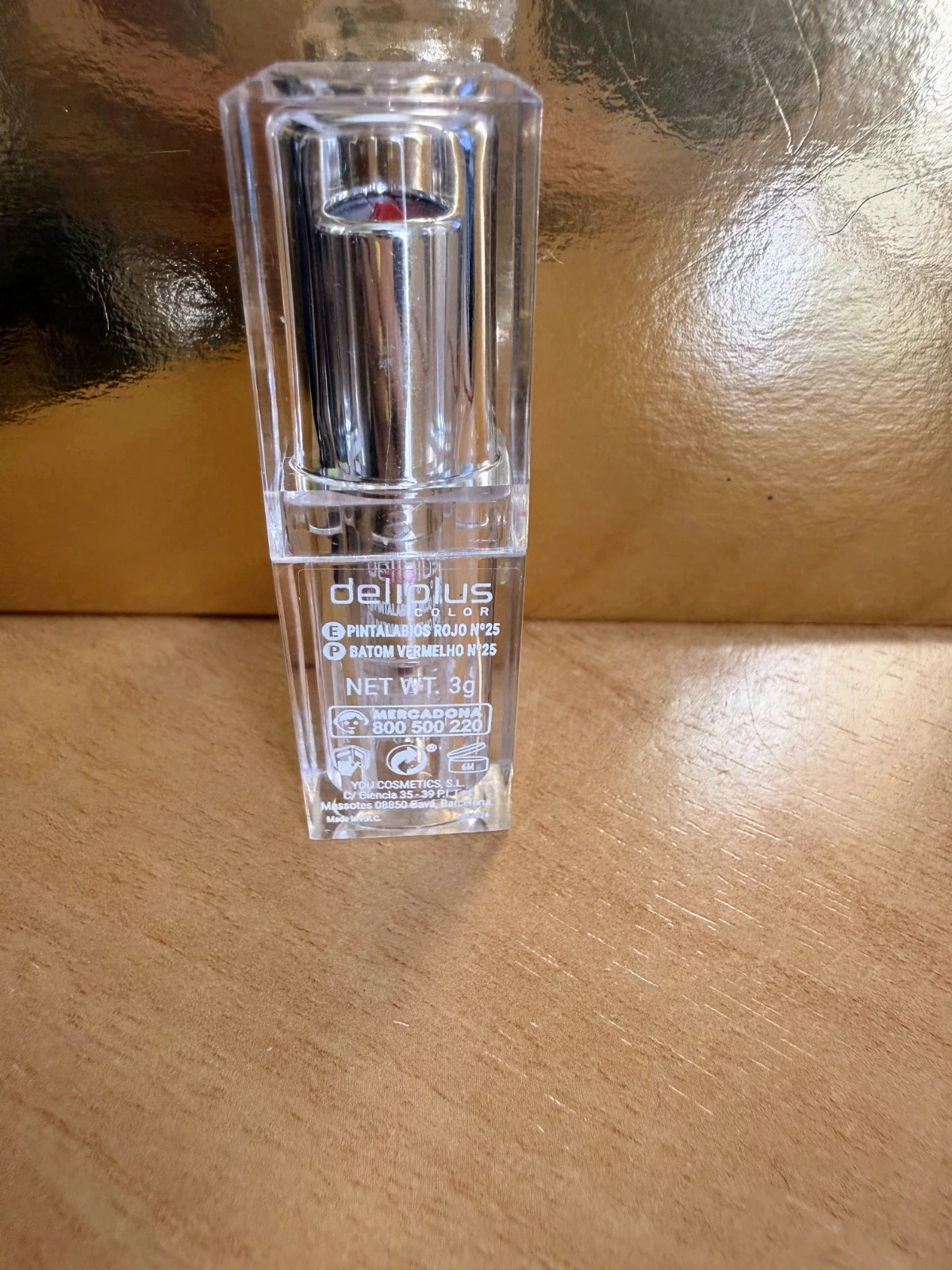 💄Labial Rojo Nº 25 Deliplus 3 g – Nuevo sin abrir💄 – Deliplus 3