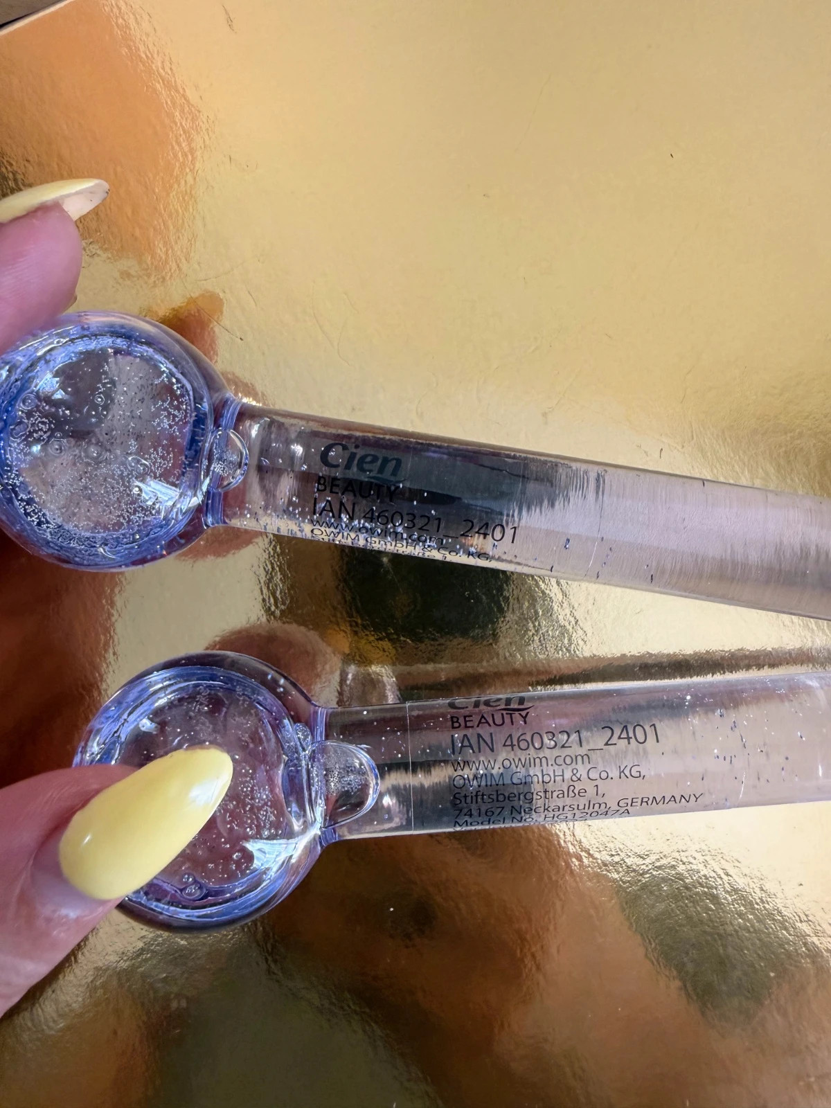 💜Cien Beauty Masajeadores Faciales de Cristal Fríos Morados – Nuevos 💜 – Cien 2