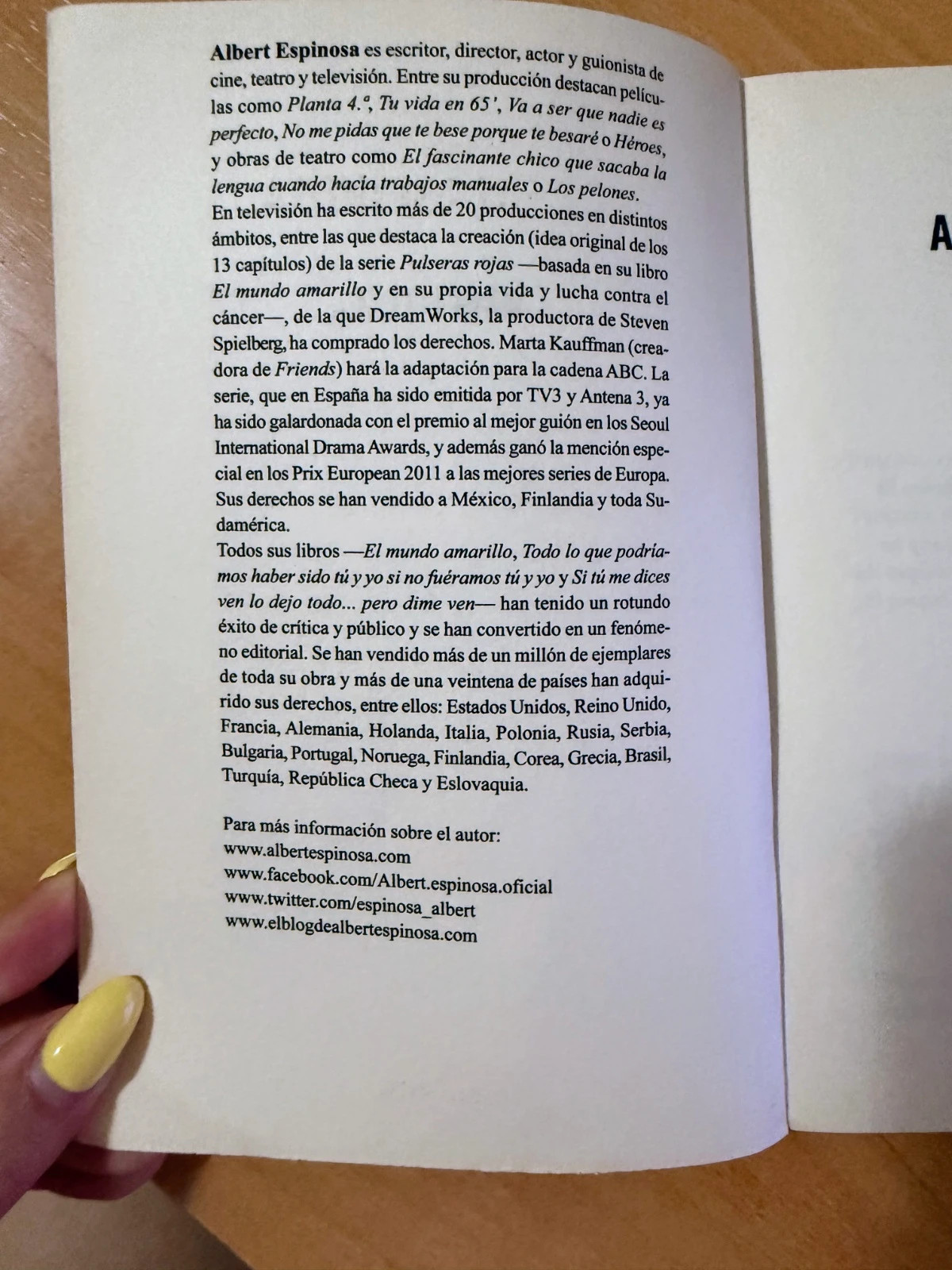 💛Albert Espinosa El mundo amarillo edición bolsillo – Nuevo sin leer 4