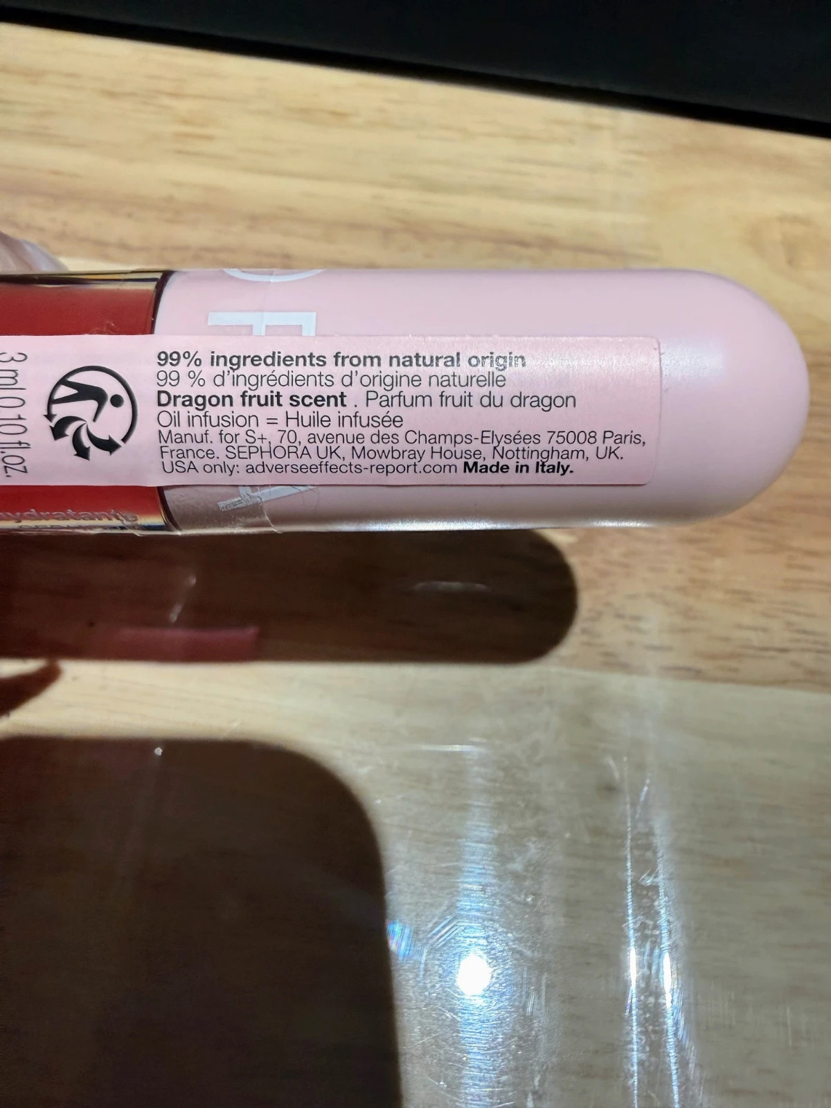 💖Sephora Oil Infusion Dragon Fruit 3 ml – Lip Oil nuevo sin abrir – Sephora 3
