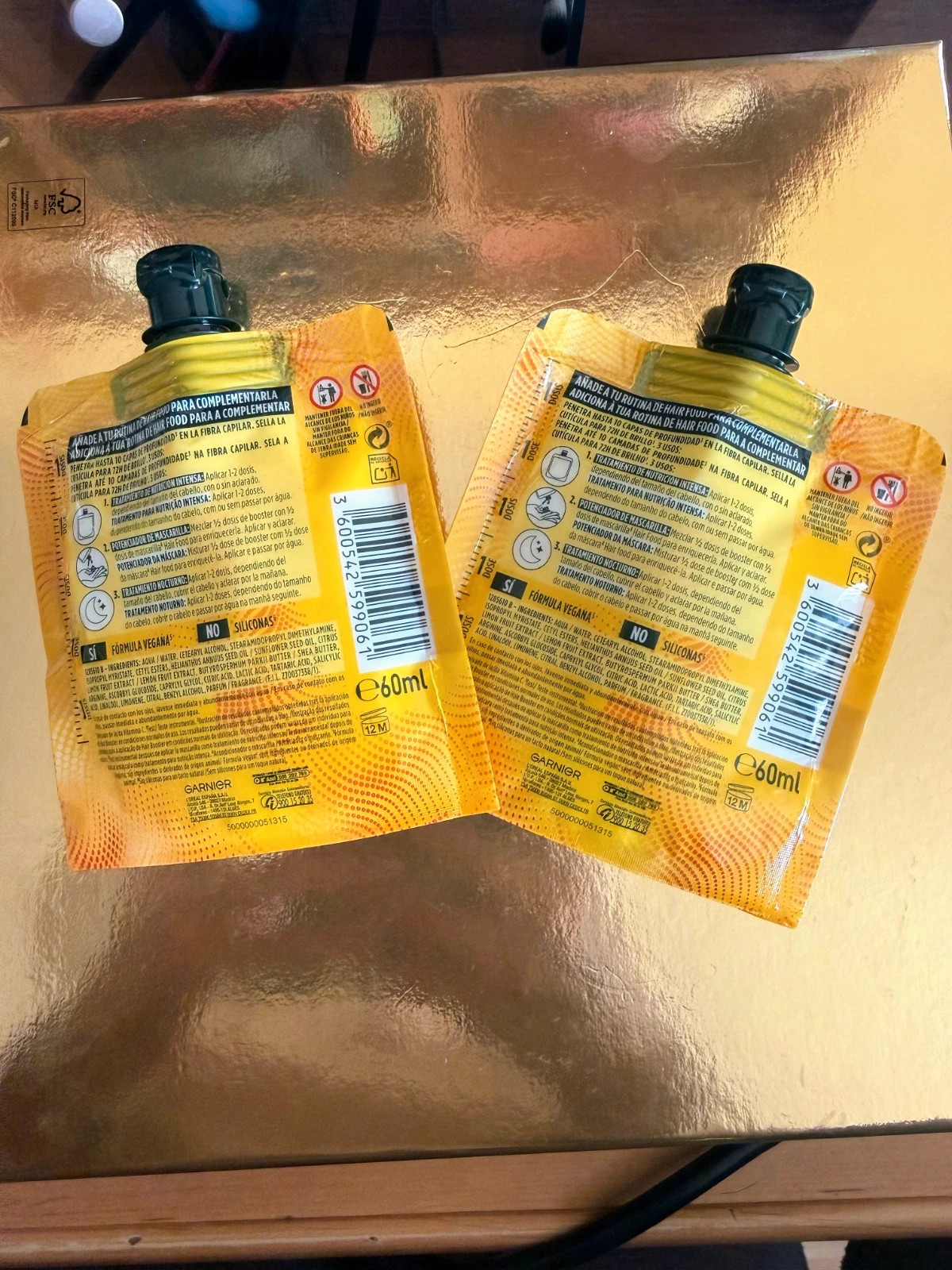 💖Pack Garnier Fructis Hair Booster Vitamina C 2x60 ml | tratamiento capilar💖 – Garnier 2