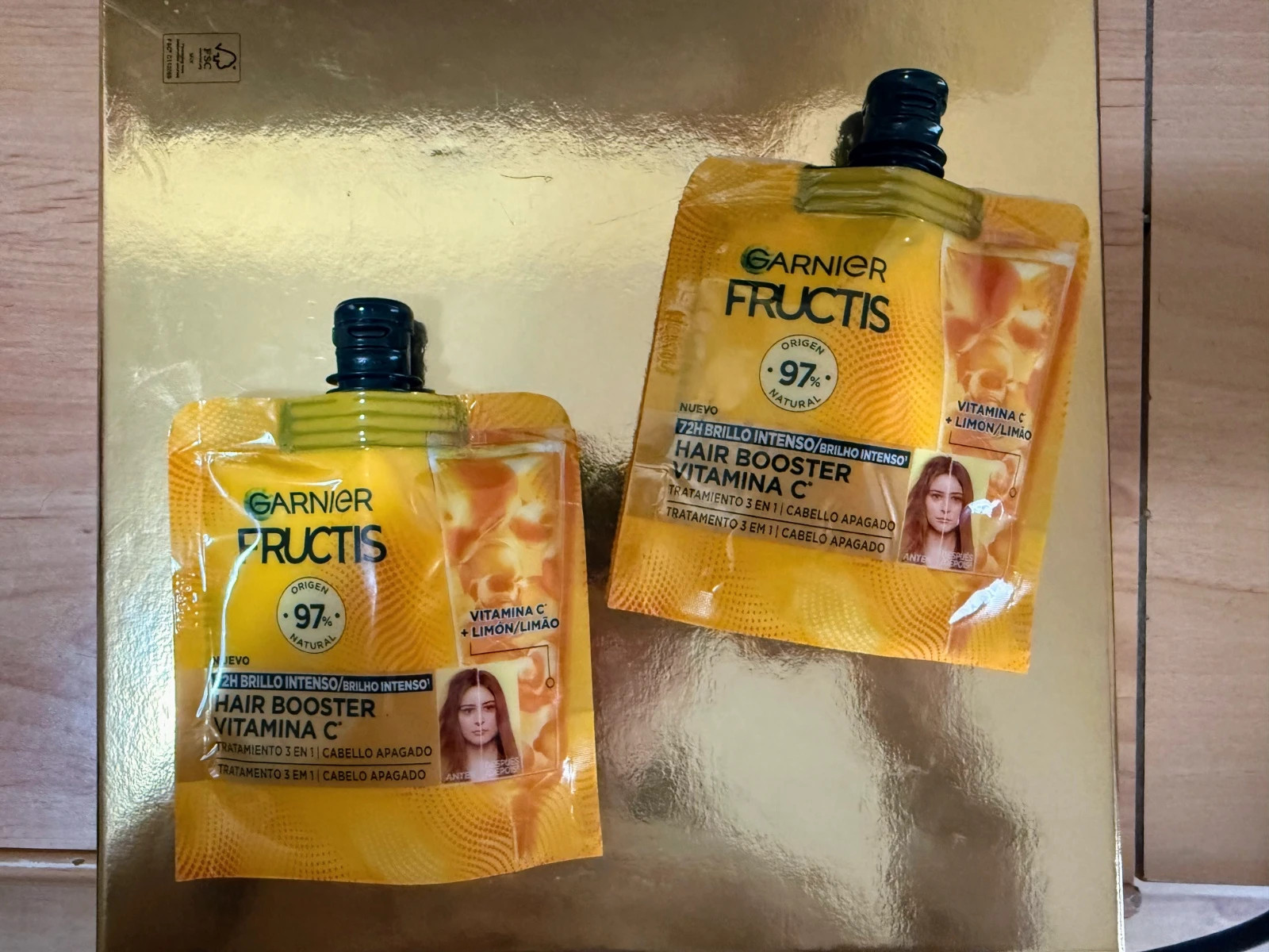 💖Pack Garnier Fructis Hair Booster Vitamina C 2x60 ml | tratamiento capilar💖