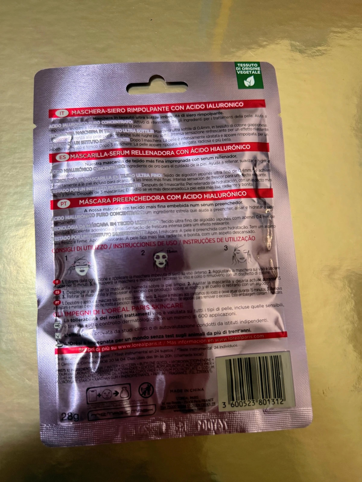 🧴Pack 2 Mascarillas L’Oréal Revitalift Filler – Ácido Hialurónico🧴 – L'Oréal 4