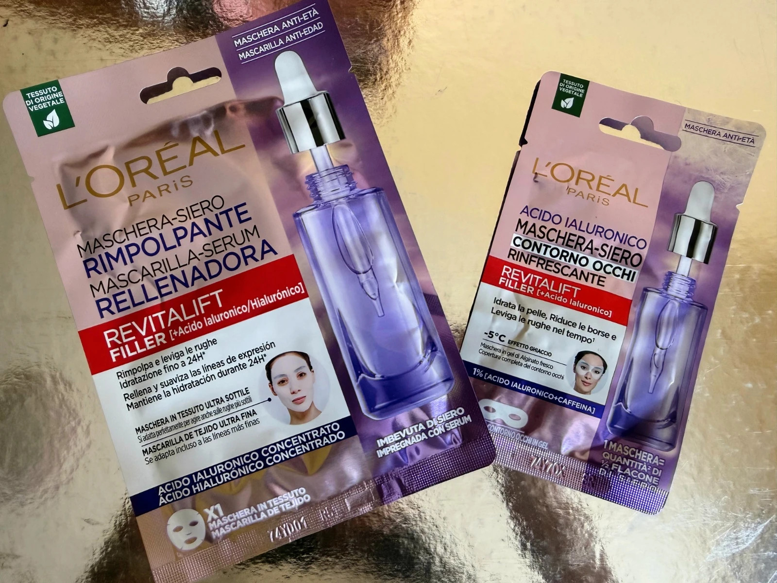 🧴Pack 2 Mascarillas L’Oréal Revitalift Filler – Ácido Hialurónico🧴