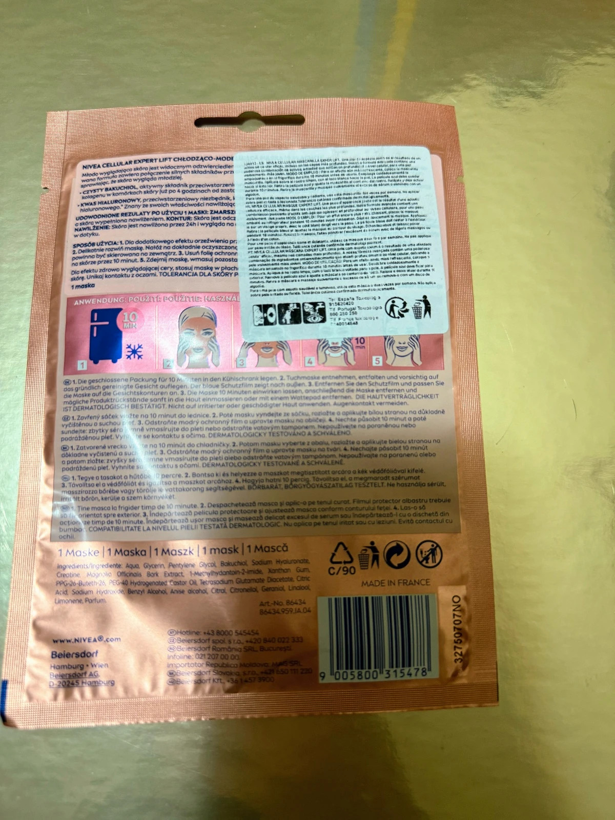 Nivea Expert Lift Cellular Cryo Sculpting Sheet Mask | nueva mascarilla facial – Nivea 2