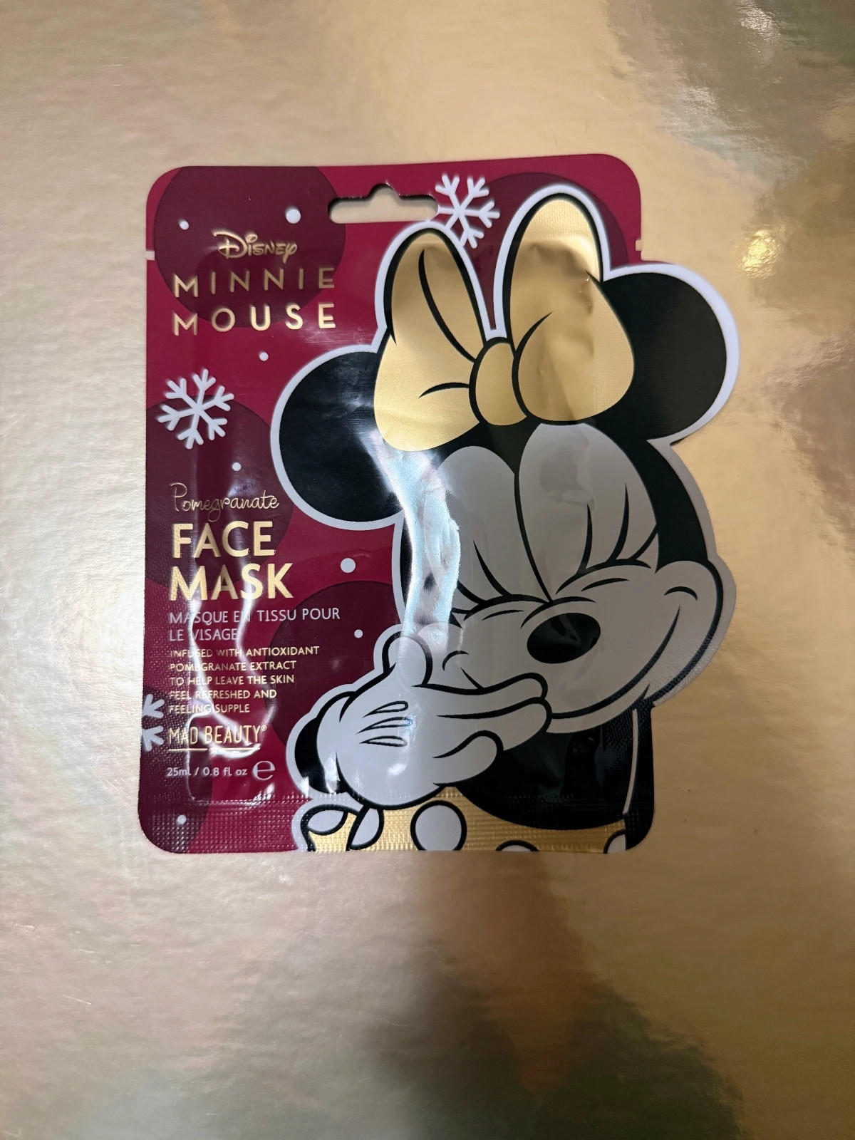 🌟Disney Minnie Mouse Face Mask Pomegranate | nueva mascarilla facial en tejido🌟 – Disney