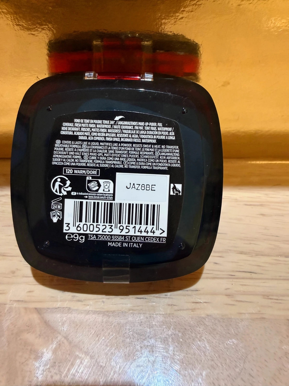 💖L’Oréal Infaillible 24H Fresh Wear 120 Warm 9 g | base en polvo💖 – L'Oréal 3