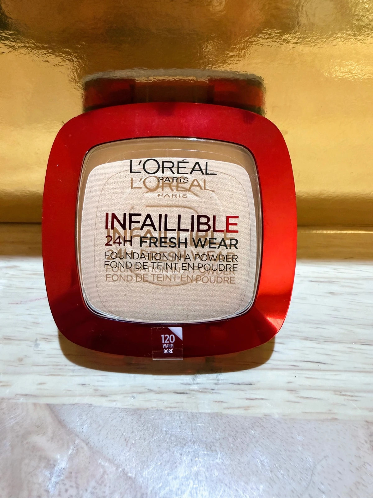 💖L’Oréal Infaillible 24H Fresh Wear 120 Warm 9 g | base en polvo💖