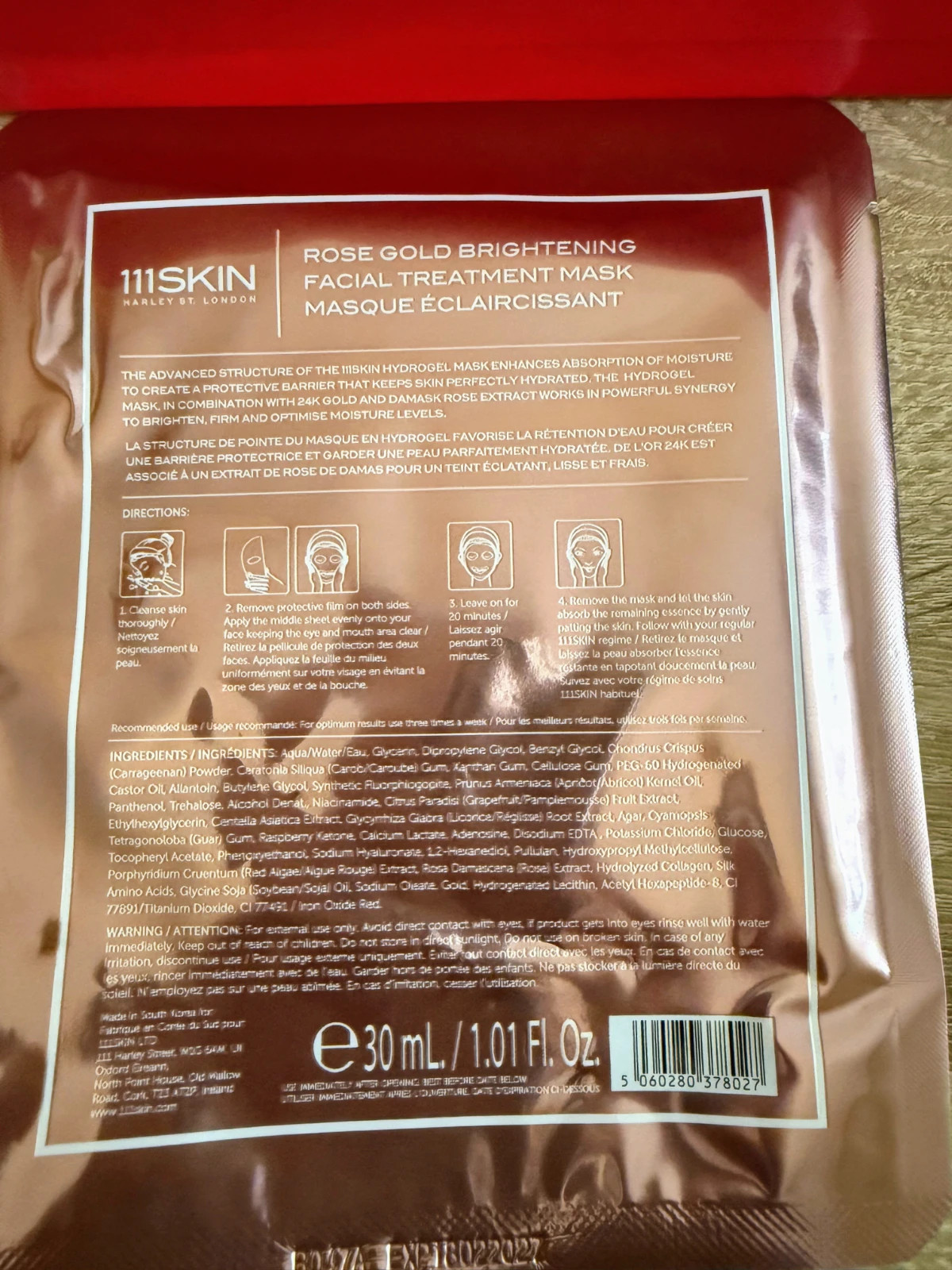 💫111SKIN Rose Gold Brightening Facial Treatment Mask | mascarilla iluminadora premium💫 – 111SKIN 2