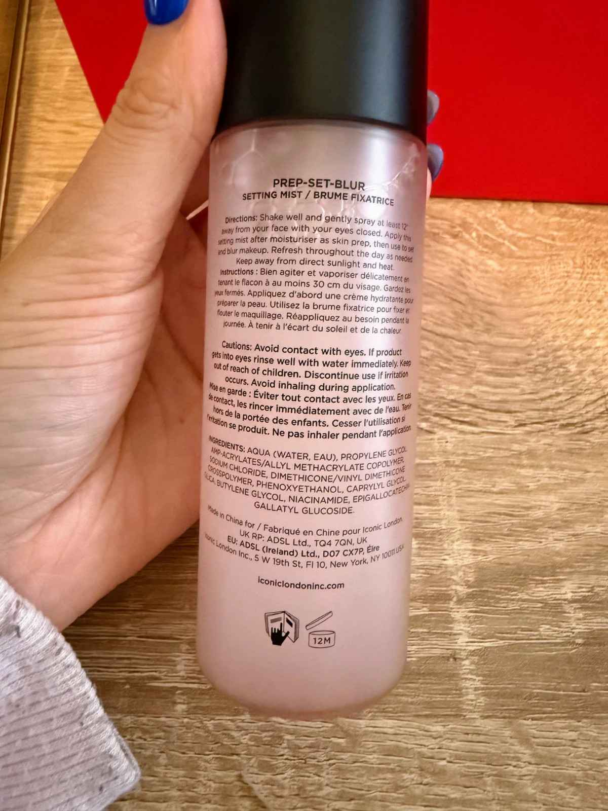 💋 Iconic London Prep‑Set‑Blur Setting Spray 120 ml | spray fijador y difuminador💋 – ICONIC 3