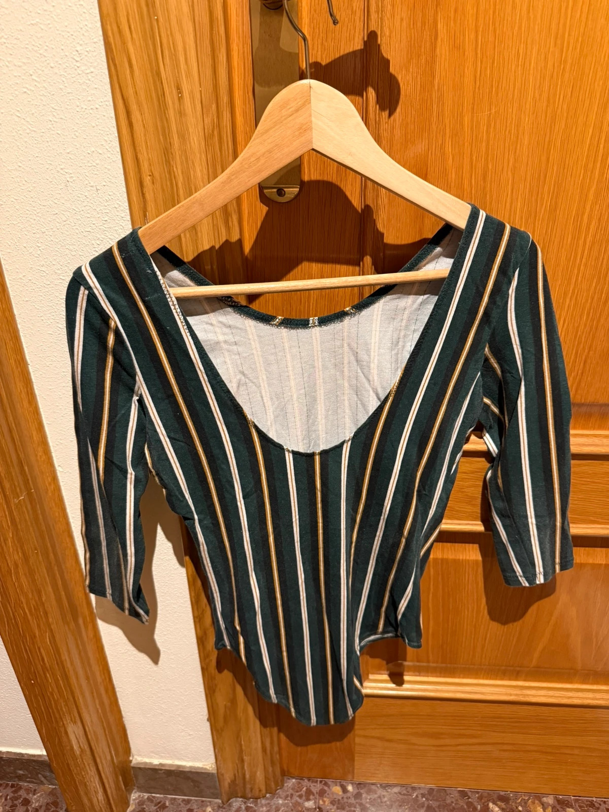 💚 Body Bershka 💚 rayas verde y mostaza | talla M Nuevo sin etiquetas – Bershka – taille M / 38 / 10 2