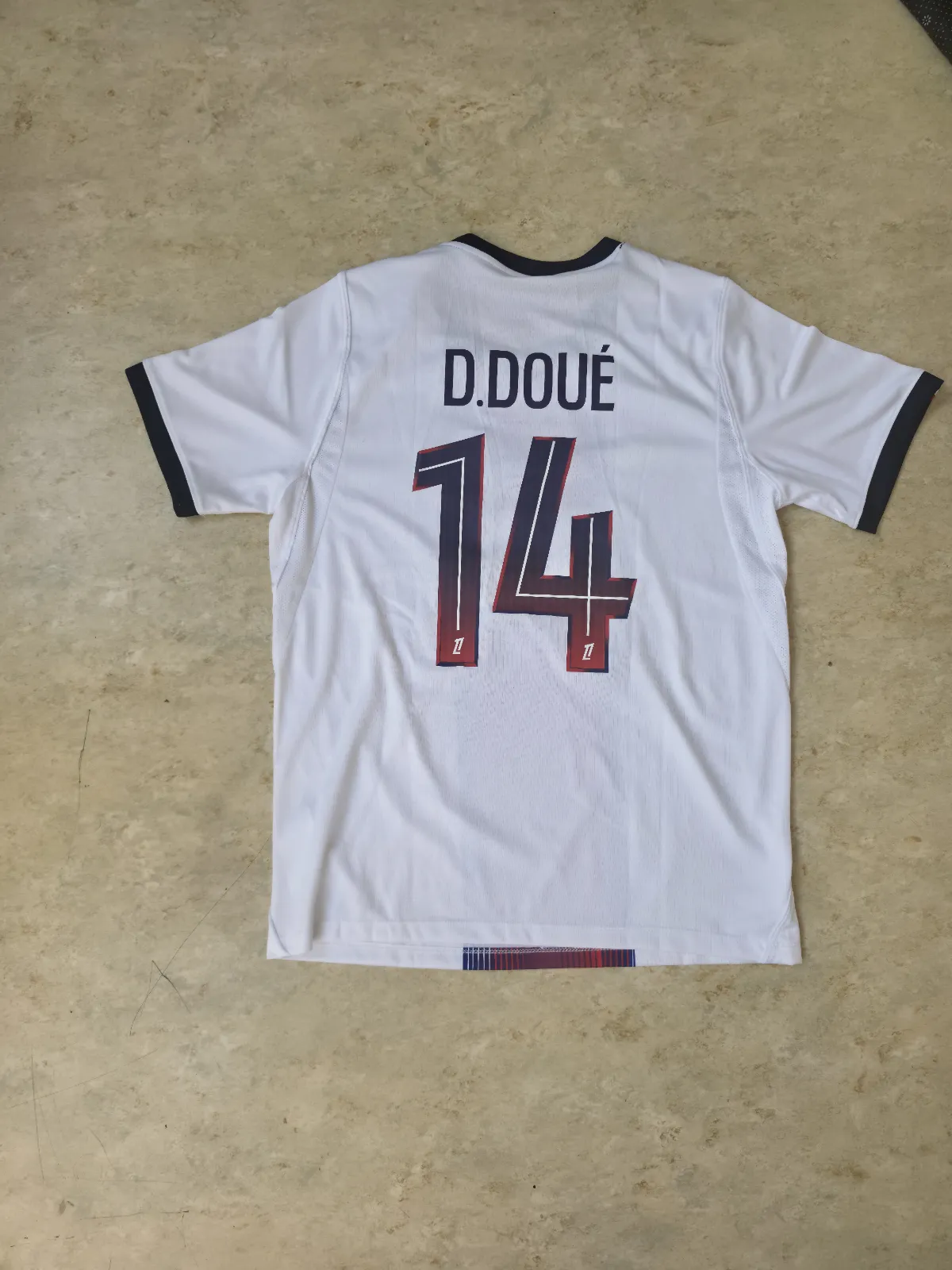 Maillot Paris Blanc D. Doué 14 - Taille L  – Nike – taille L 2