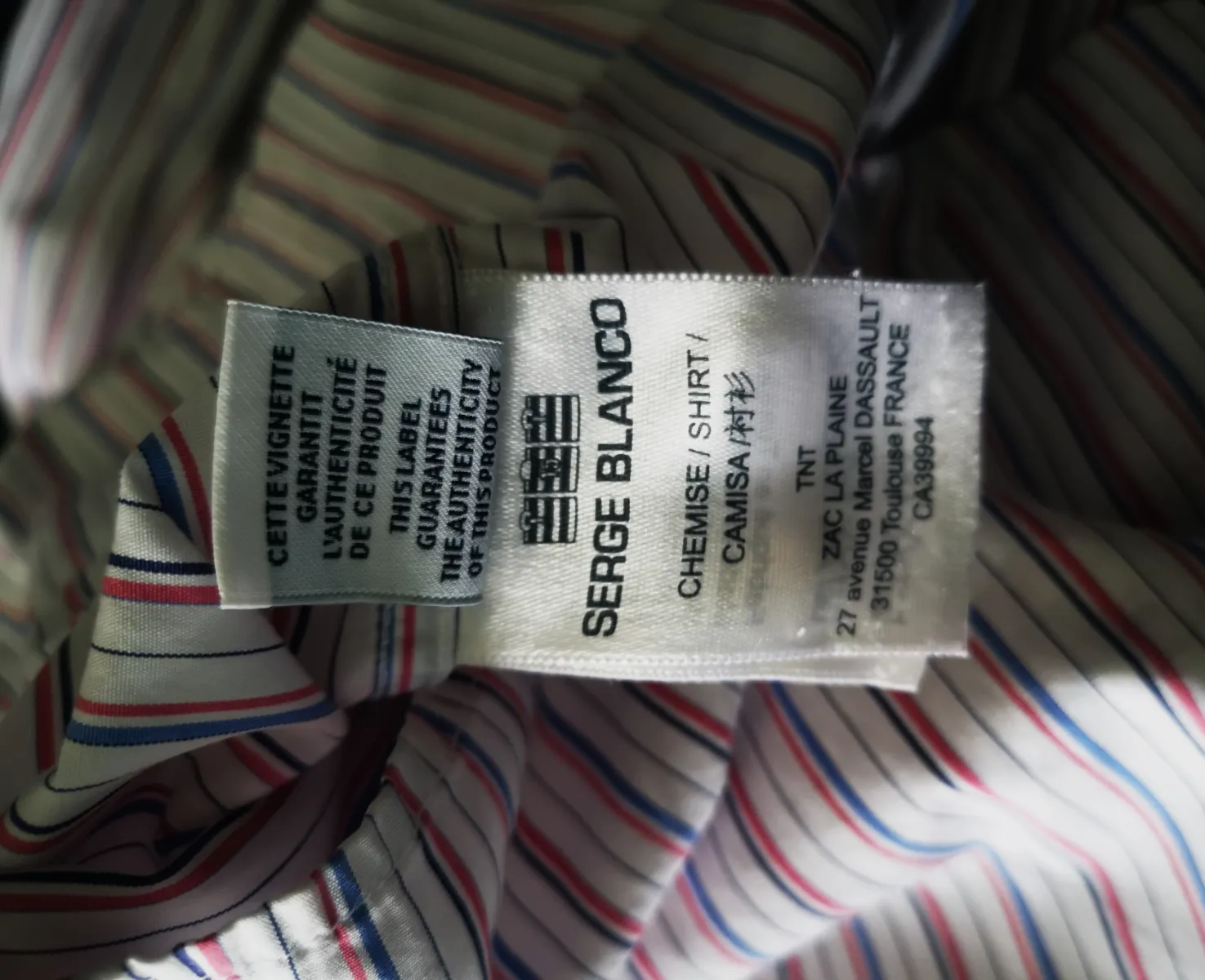 Chemise rayée à manches longues Serge Blanco – Serge Blanco – taille S 8