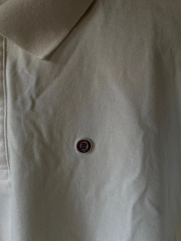 Polo blanc Serge Blanco - Taille XL logo brodé – Serge Blanco – taille XL 2