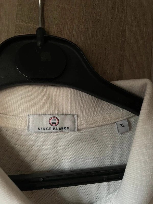 Polo blanc Serge Blanco - Taille XL logo brodé – Serge Blanco – taille XL 3