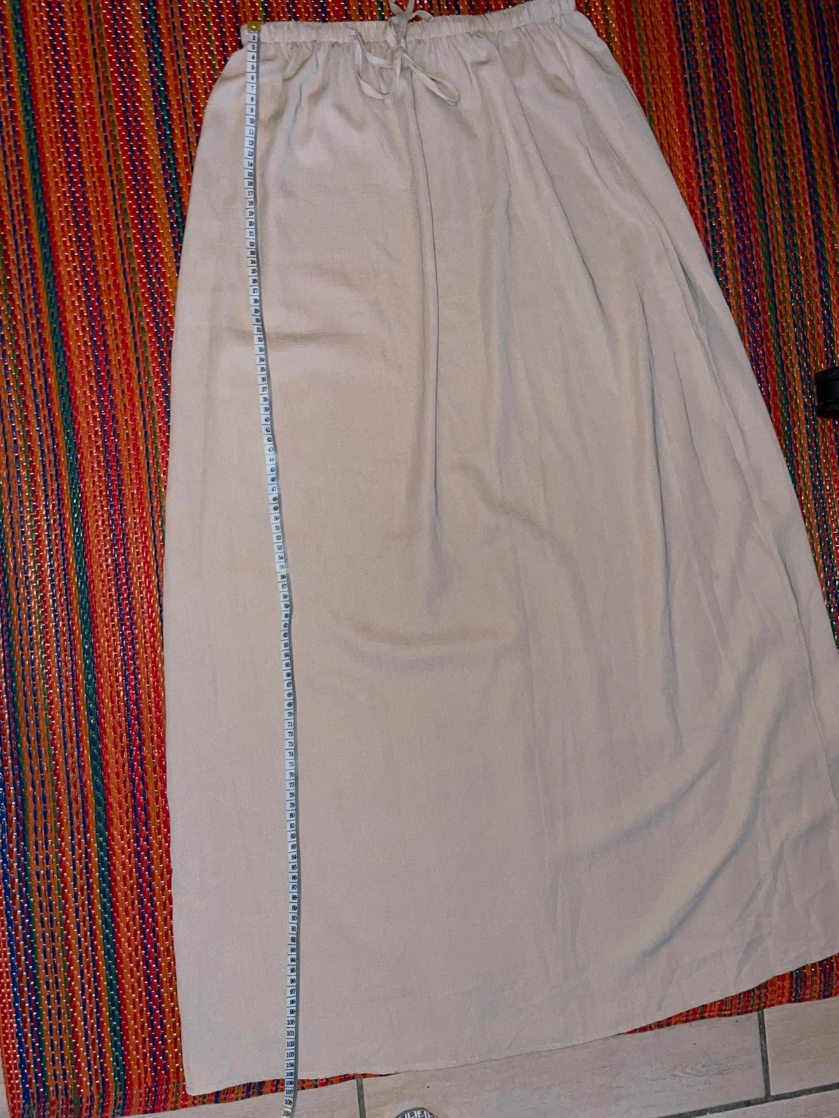 Ensemble 2 pièces fluide beige (Top à nouer + Jupe longue) Style Bohème Chic Taille M – La Redoute – taille M / 38 / 10 4