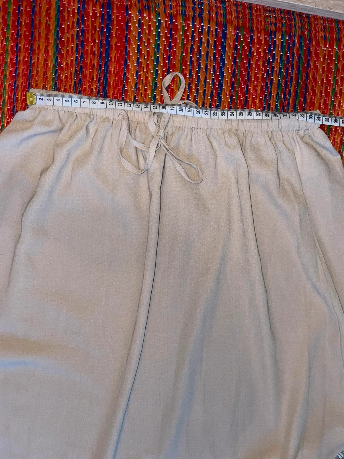 Ensemble 2 pièces fluide beige (Top à nouer + Jupe longue) Style Bohème Chic Taille M – La Redoute – taille M / 38 / 10 5