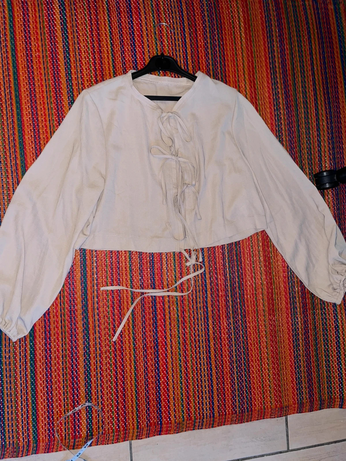 Ensemble 2 pièces fluide beige (Top à nouer + Jupe longue) Style Bohème Chic Taille M – La Redoute – taille M / 38 / 10 3