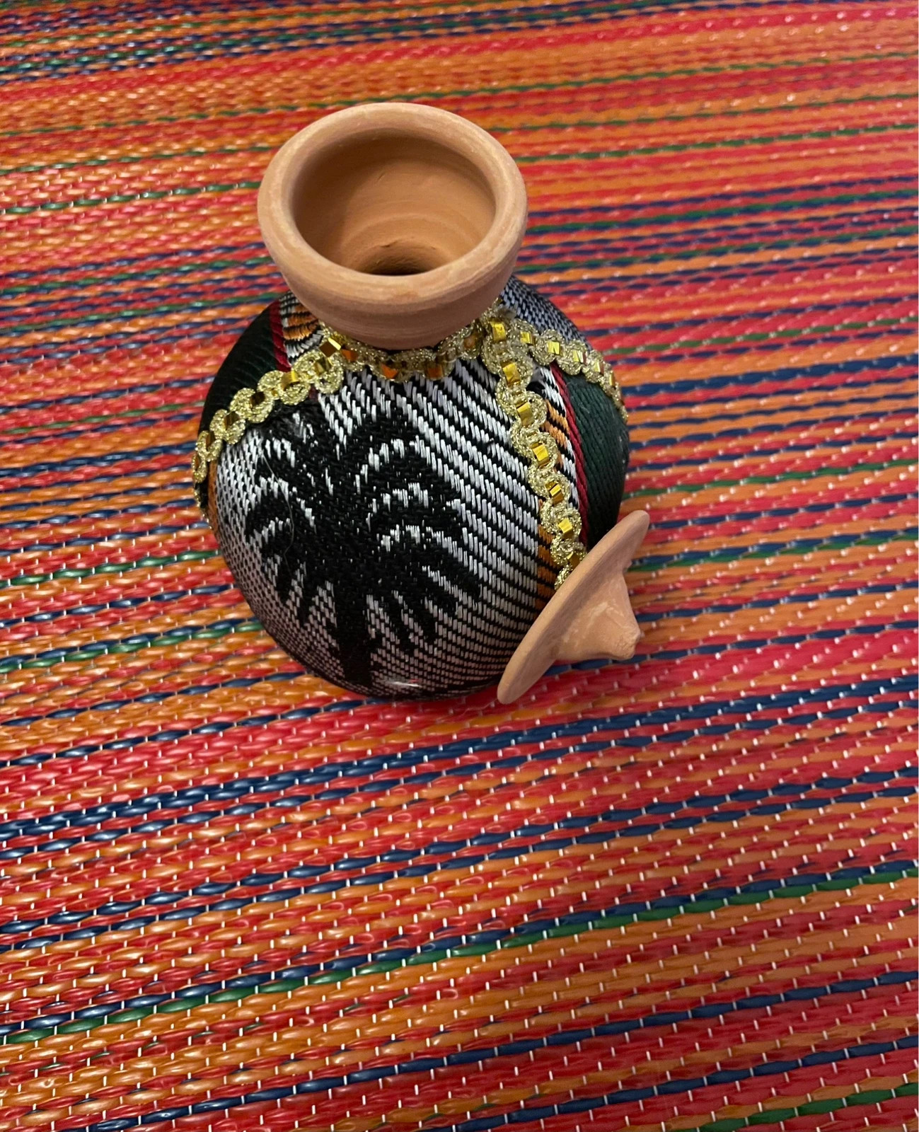 Jarre traditionnelle chaouia (amazigh berbère )en terre cuite fait main – Fait Main 2