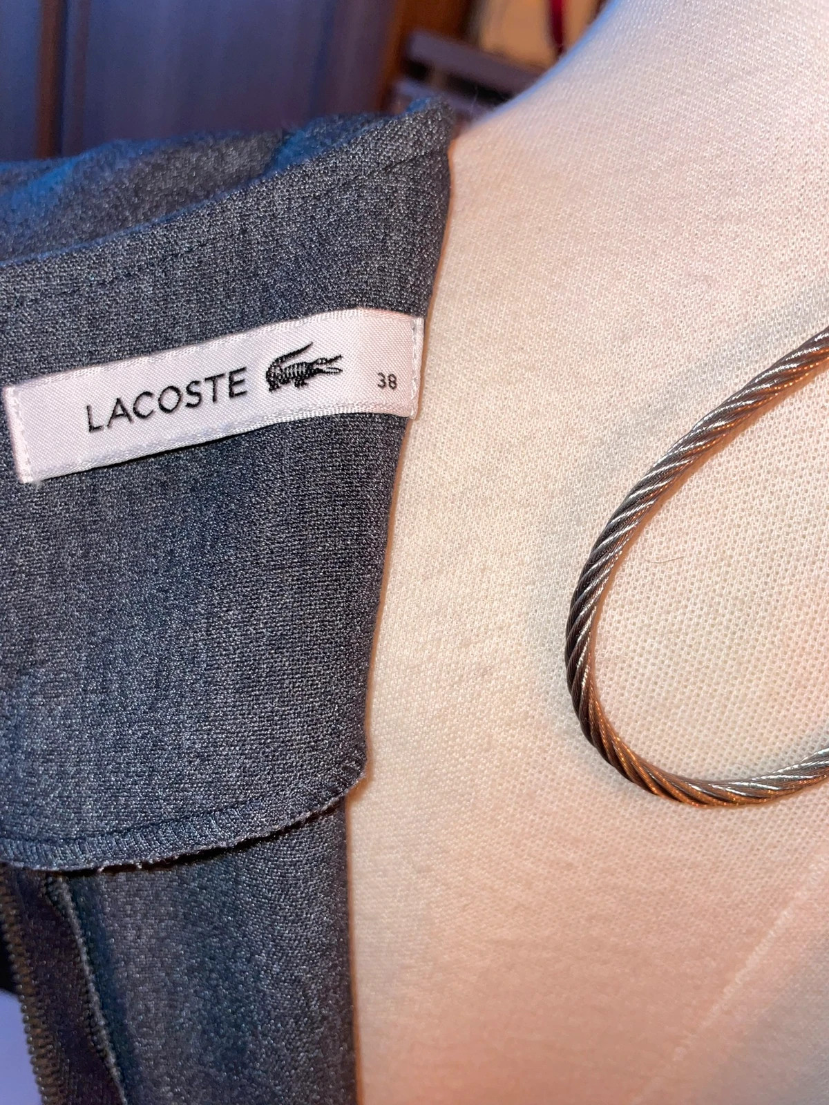 Robe Droite Chic Lacoste – Gris Anthracite – Lacoste – taille M / 38 / 10 5