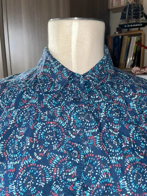 👔 Chemise Cintrée Esprit – Motif Graphique Bleu – Esprit – taille M / 38 / 10 4