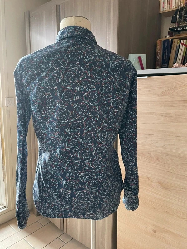 👔 Chemise Cintrée Esprit – Motif Graphique Bleu – Esprit – taille M / 38 / 10 5