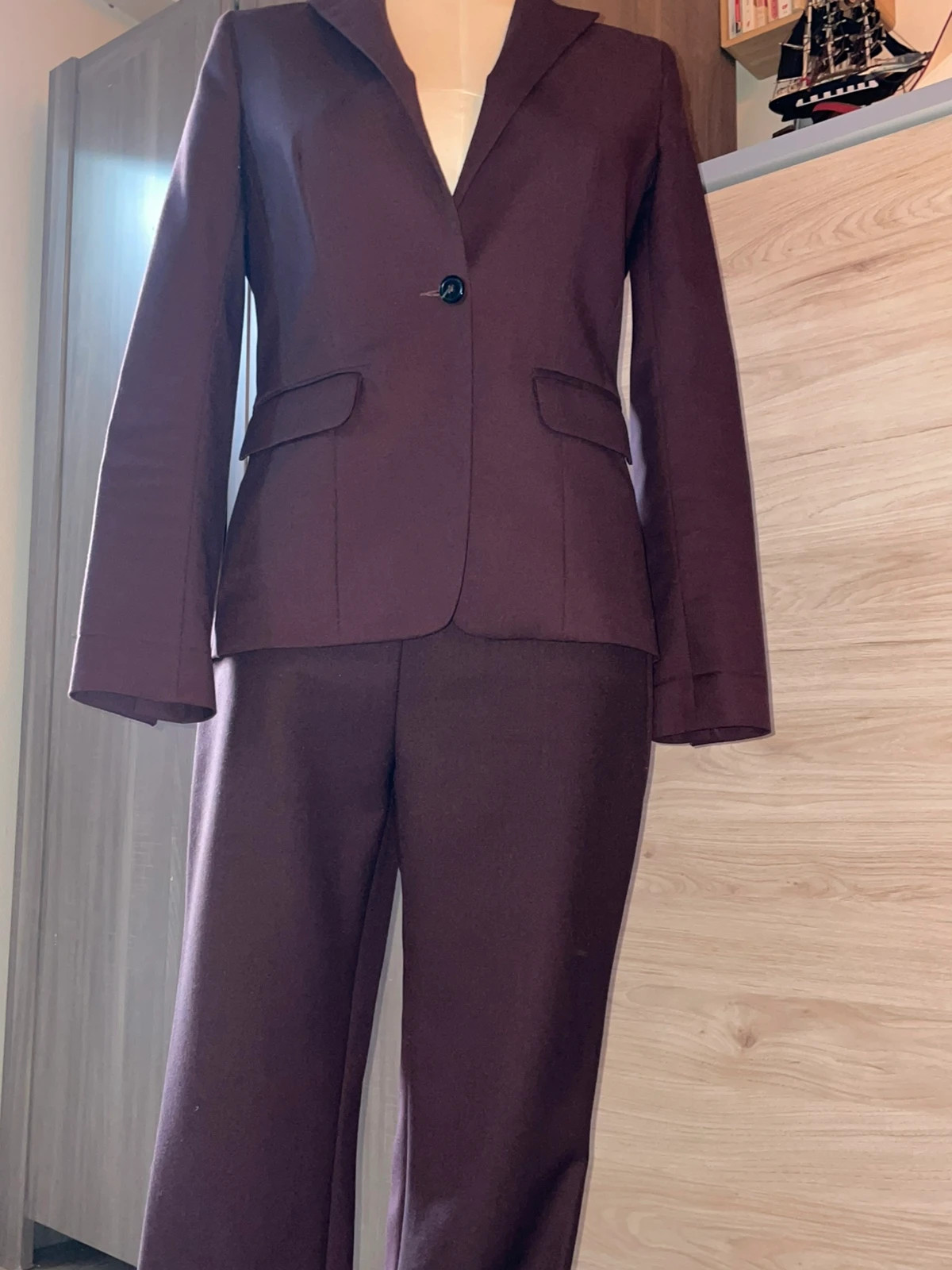 Ensemble Tailleur Caroll Paris - Chic & Intemporel - Prune/Bordeaux – Caroll – taille M / 38 / 10 2