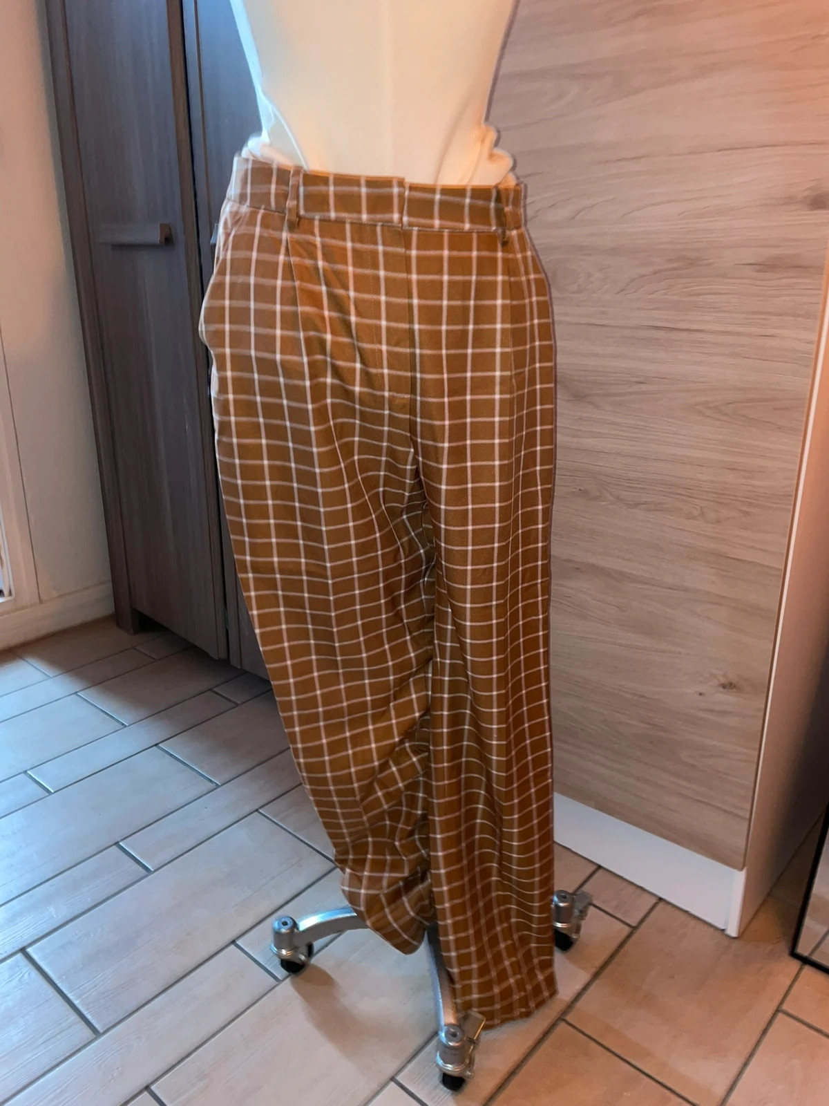Pantalon large chic à carreaux Sinéquanone