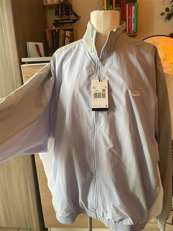 Veste de survêtement tissée oversize pour homme taille XXL style vintage