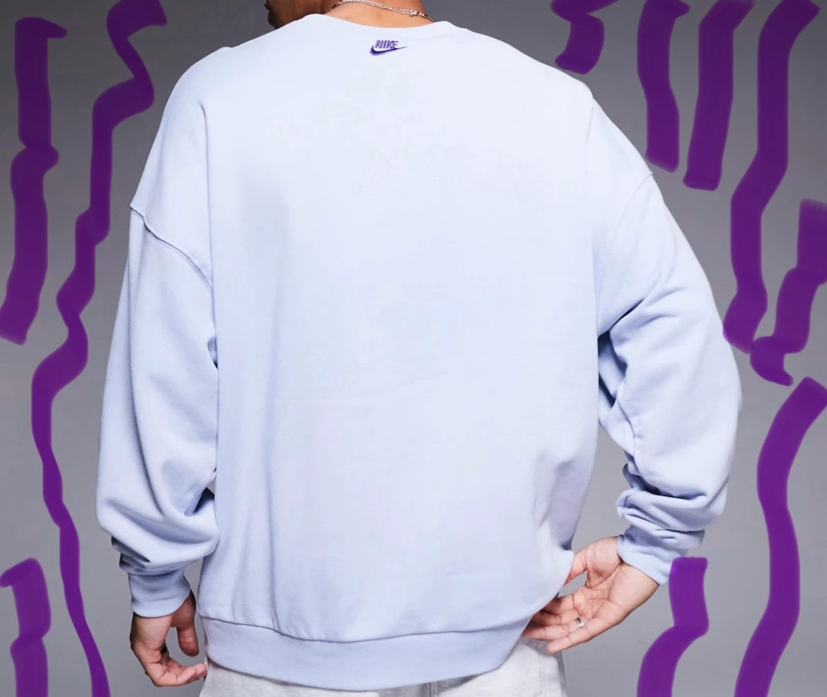 Nike - Club - Sweat ras de cou oversize - Lilas – Nike – taille M 4