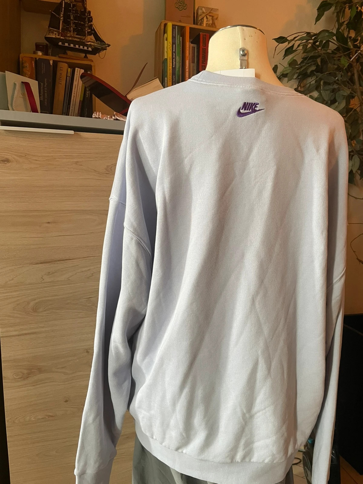 Nike - Club - Sweat ras de cou oversize - Lilas – Nike – taille M 3