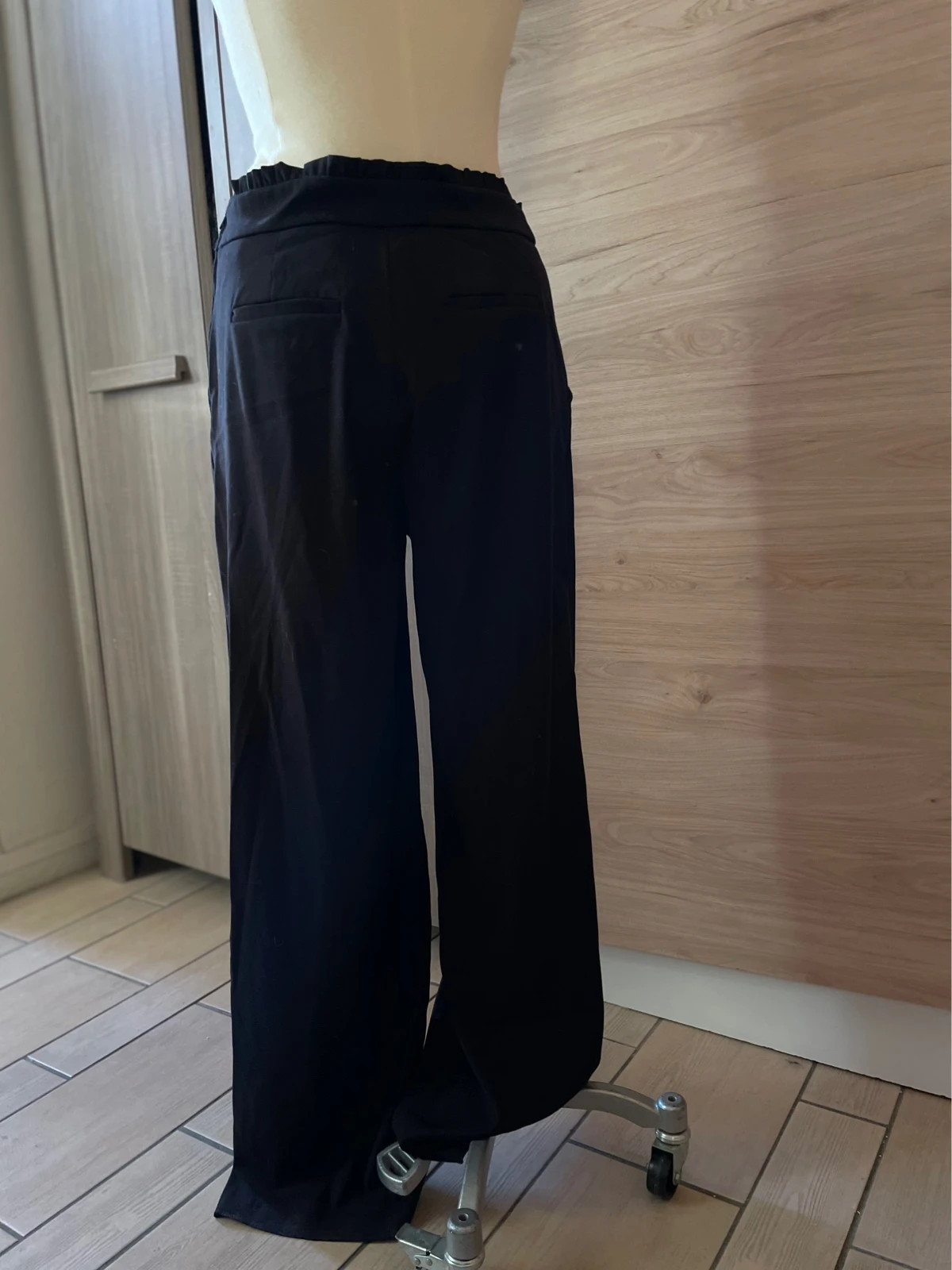 Pantalon large noir chic à boutons dorés - style marin – Naf Naf – taille W29 | FR 38 3