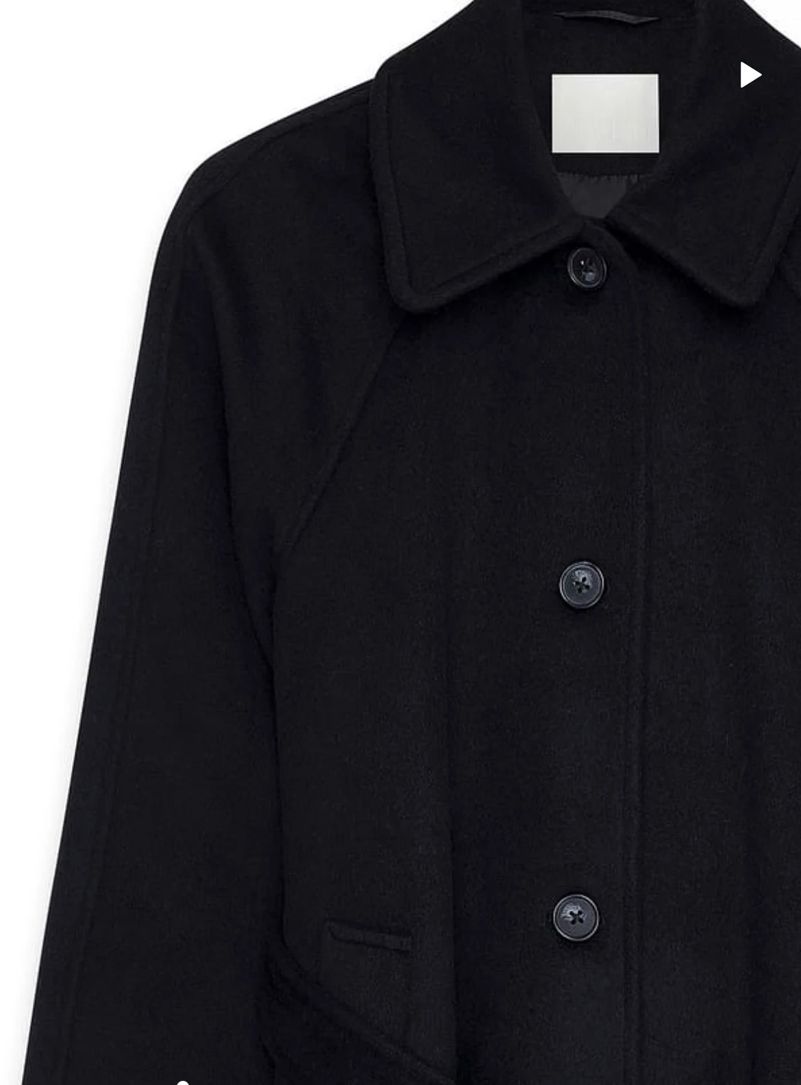 Manteau long oversize en laine à manches raglan