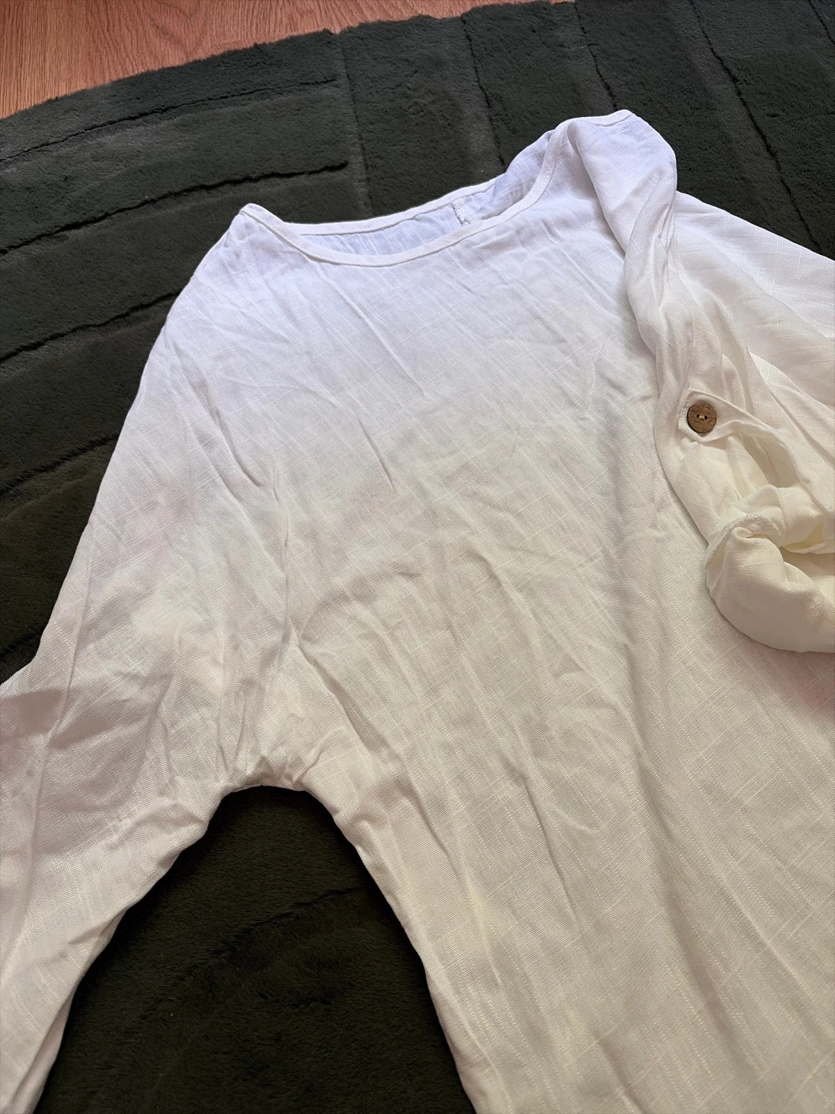 Haut imitation lin – sans marque – taille L / 40 / 12 4