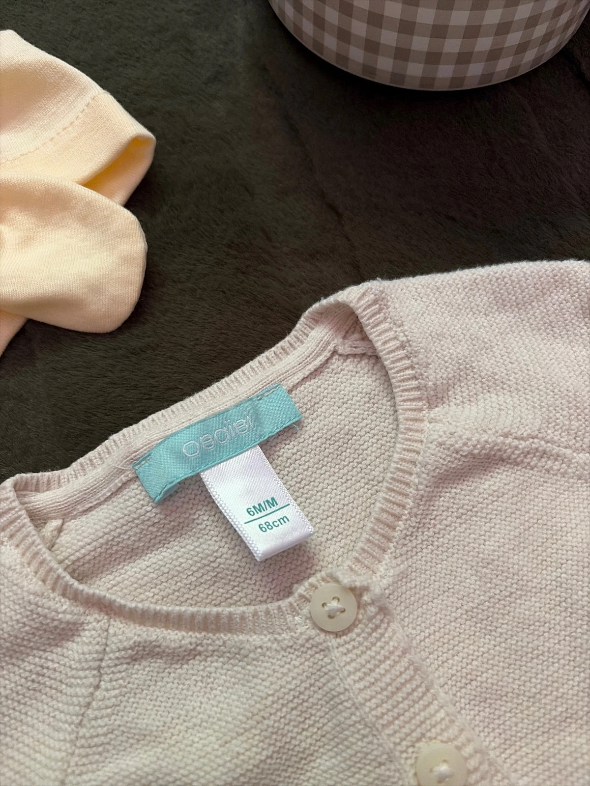 Gilet et bonnet fille – Obaïbi – taille 6-9 mois / 68 cm 2